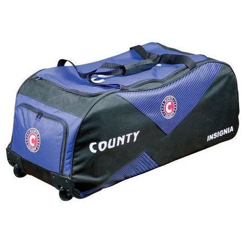 Hunts County Insignia Wheelie Cricket Bag - Blue/Black